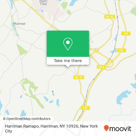 Mapa de Harriman Ramapo, Harriman, NY 10926