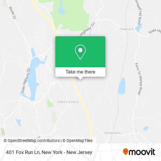 Mapa de 401 Fox Run Ln, Carmel, NY 10512