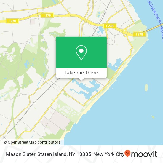 Mapa de Mason Slater, Staten Island, NY 10305