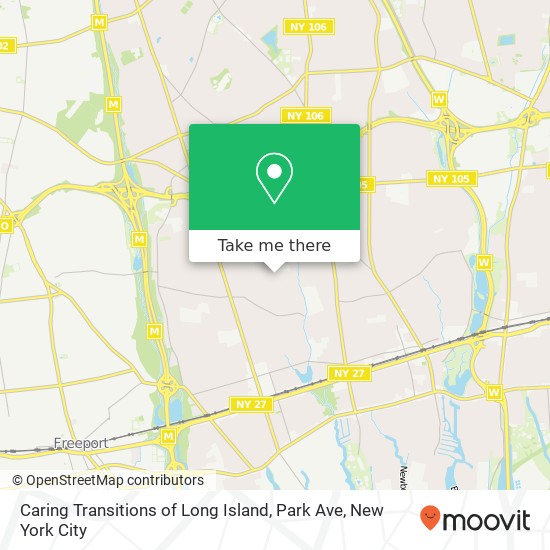Caring Transitions of Long Island, Park Ave map