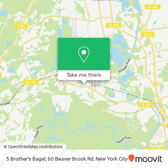 5 Brother's Bagel, 60 Beaver Brook Rd map