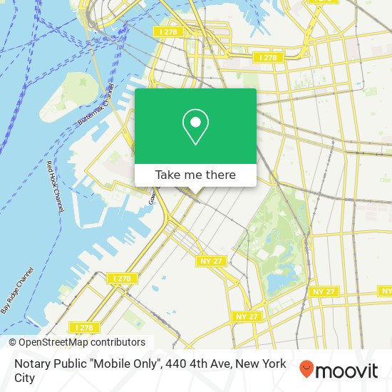 Mapa de Notary Public "Mobile Only", 440 4th Ave