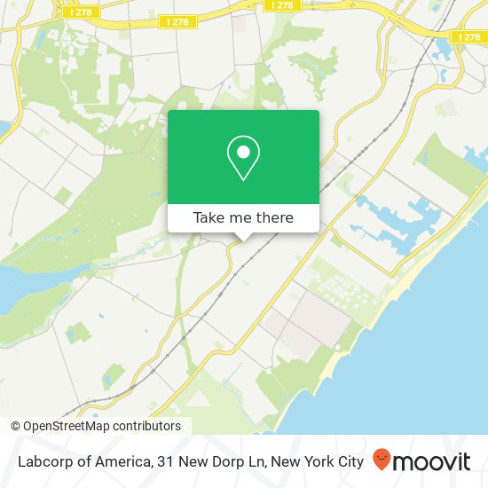 Mapa de Labcorp of America, 31 New Dorp Ln