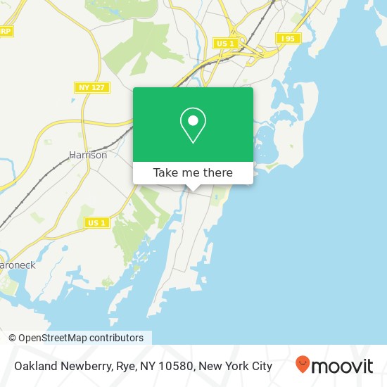 Mapa de Oakland Newberry, Rye, NY 10580