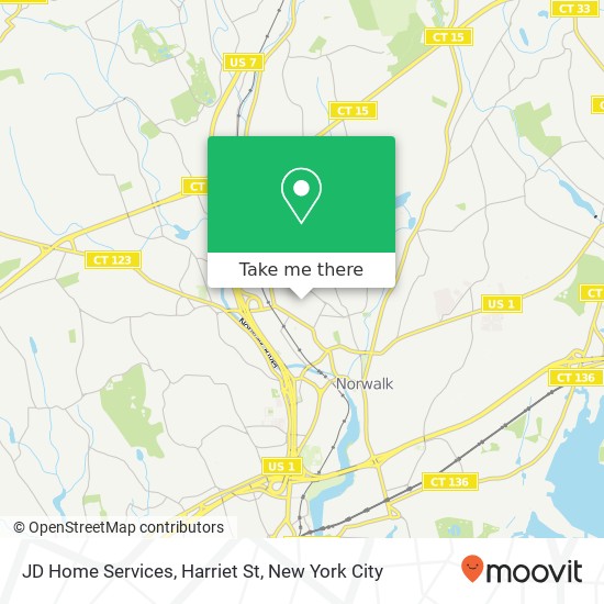 JD Home Services, Harriet St map