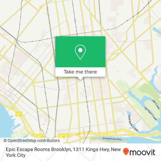 Epic Escape Rooms Brooklyn, 1311 Kings Hwy map