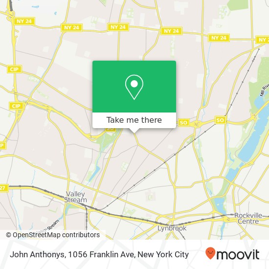 John Anthonys, 1056 Franklin Ave map