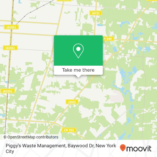 Piggy's Waste Management, Baywood Dr map