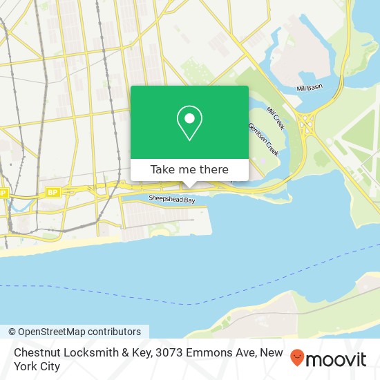 Chestnut Locksmith & Key, 3073 Emmons Ave map
