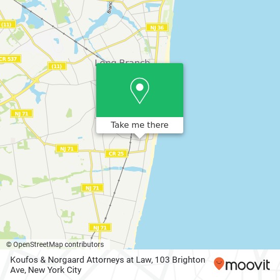 Koufos & Norgaard Attorneys at Law, 103 Brighton Ave map