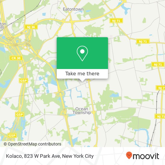 Mapa de Kolaco, 823 W Park Ave