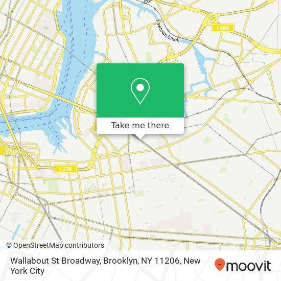 Mapa de Wallabout St Broadway, Brooklyn, NY 11206