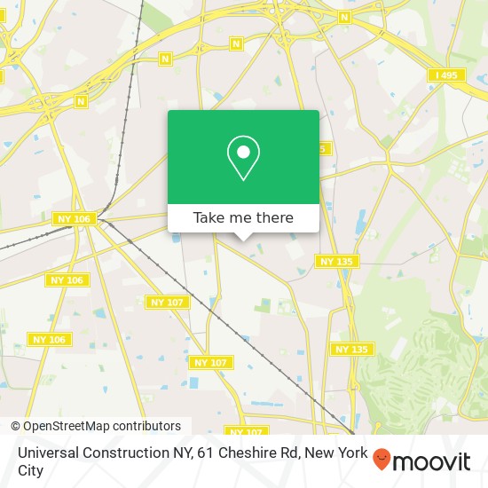 Mapa de Universal Construction NY, 61 Cheshire Rd