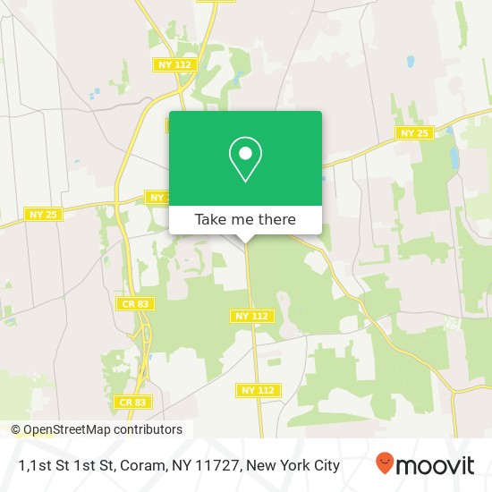 1,1st St 1st St, Coram, NY 11727 map