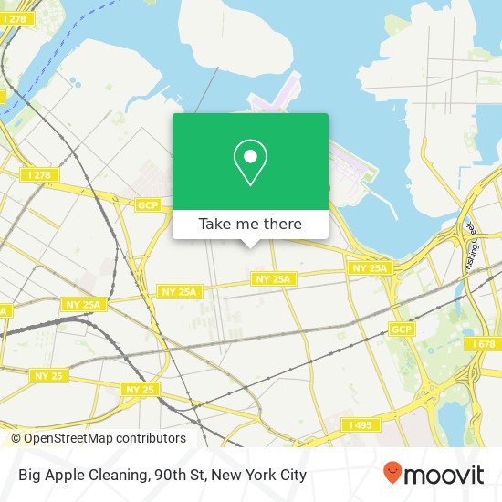 Big Apple Cleaning, 90th St map