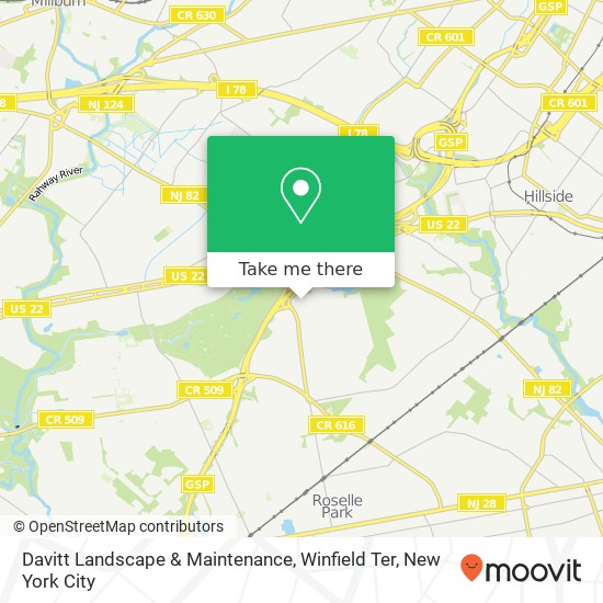 Mapa de Davitt Landscape & Maintenance, Winfield Ter