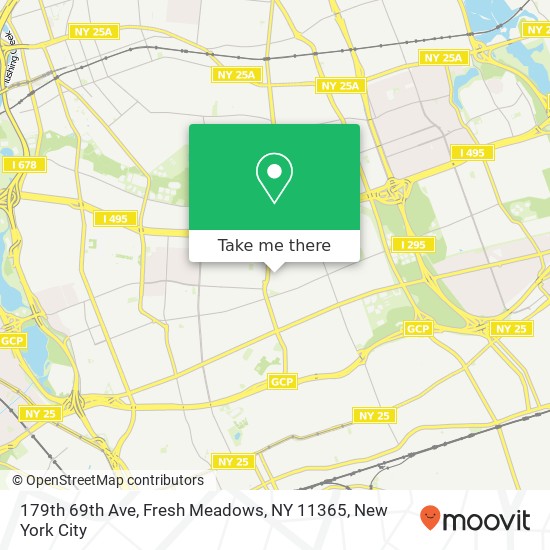 Mapa de 179th 69th Ave, Fresh Meadows, NY 11365