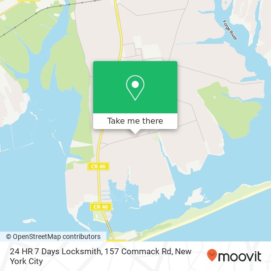 Mapa de 24 HR 7 Days Locksmith, 157 Commack Rd