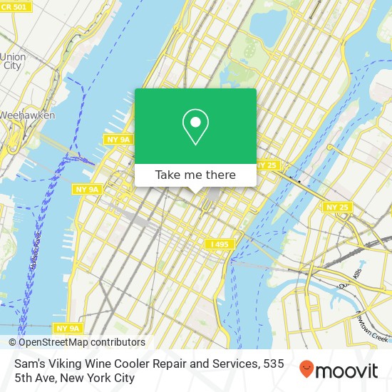 Mapa de Sam's Viking Wine Cooler Repair and Services, 535 5th Ave