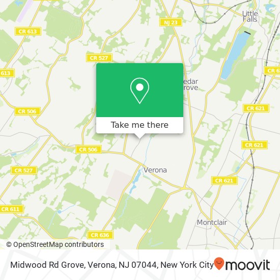 Mapa de Midwood Rd Grove, Verona, NJ 07044