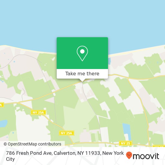 Mapa de 786 Fresh Pond Ave, Calverton, NY 11933