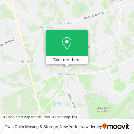 Mapa de Twin Oaks Moving & Storage