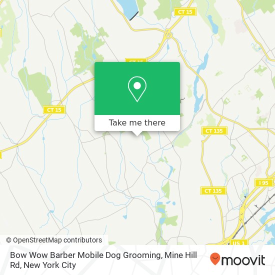 Mapa de Bow Wow Barber Mobile Dog Grooming, Mine Hill Rd