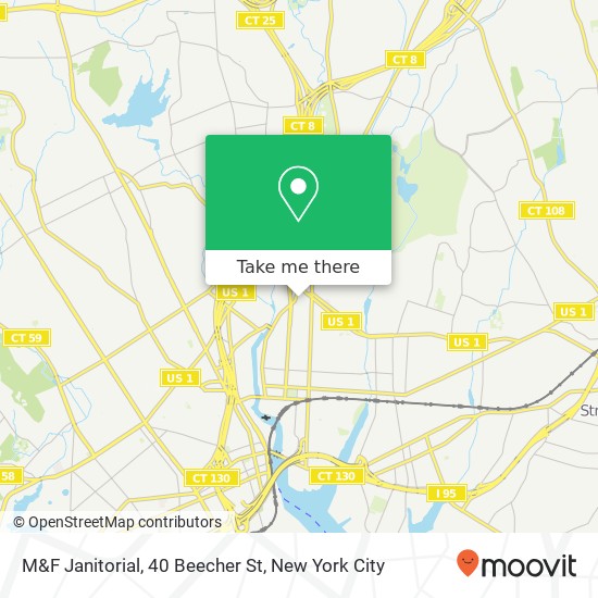 Mapa de M&F Janitorial, 40 Beecher St