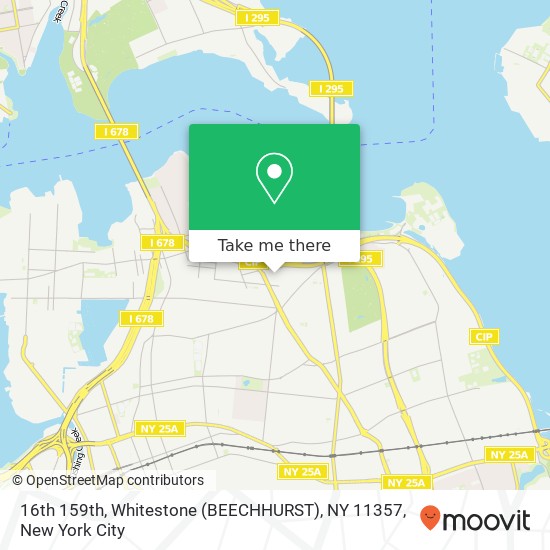 Mapa de 16th 159th, Whitestone (BEECHHURST), NY 11357