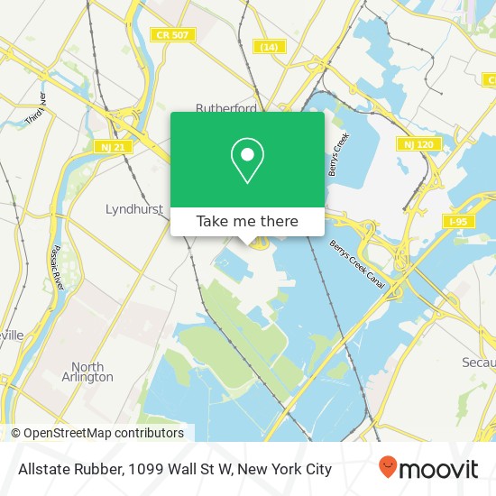 Mapa de Allstate Rubber, 1099 Wall St W