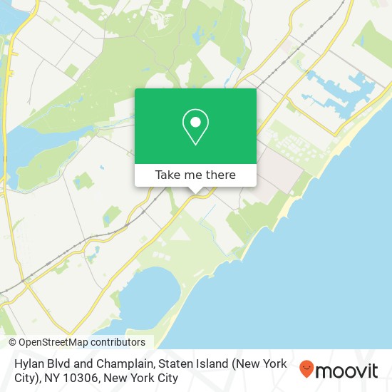 Hylan Blvd and Champlain, Staten Island (New York City), NY 10306 map