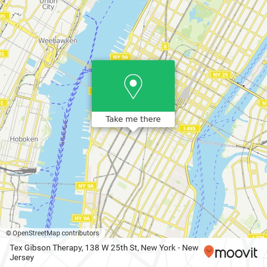 Mapa de Tex Gibson Therapy, 138 W 25th St