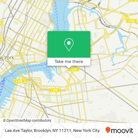 Mapa de Lee Ave Taylor, Brooklyn, NY 11211