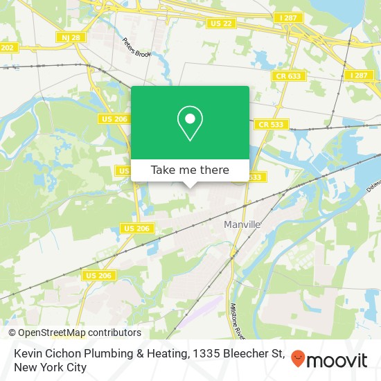 Kevin Cichon Plumbing & Heating, 1335 Bleecher St map
