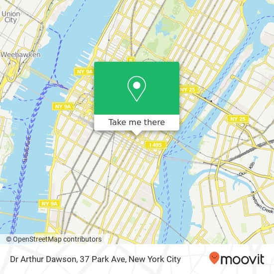 Mapa de Dr Arthur Dawson, 37 Park Ave