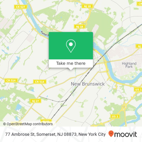 Mapa de 77 Ambrose St, Somerset, NJ 08873