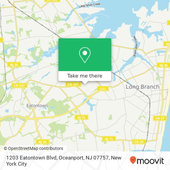 1203 Eatontown Blvd, Oceanport, NJ 07757 map