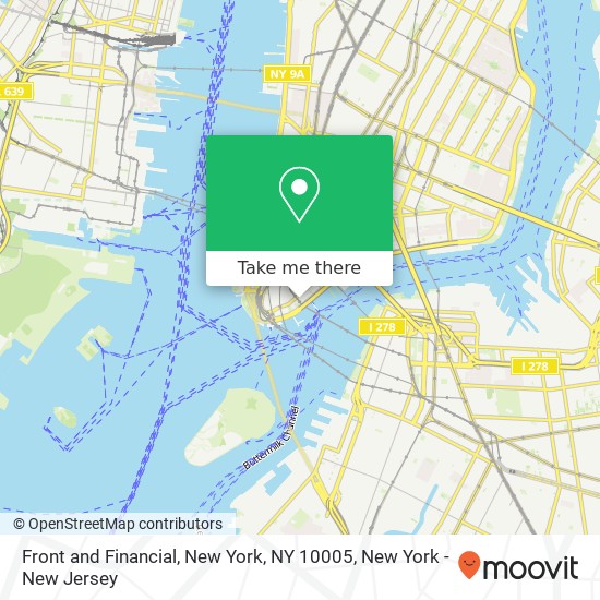 Front and Financial, New York, NY 10005 map