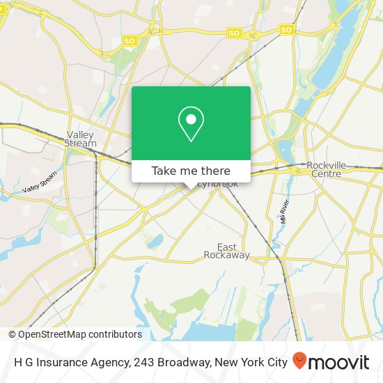 H G Insurance Agency, 243 Broadway map
