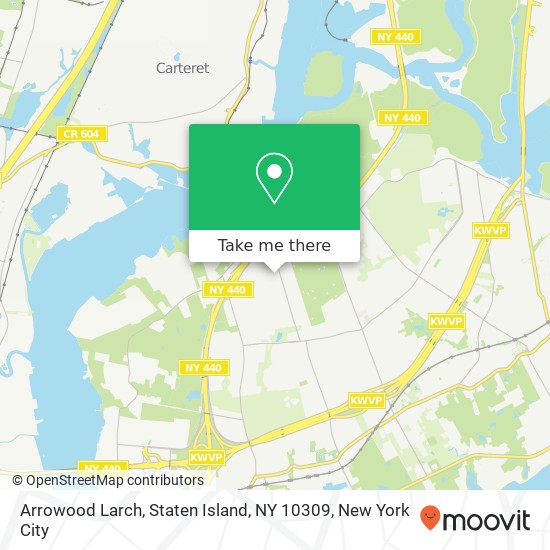 Mapa de Arrowood Larch, Staten Island, NY 10309