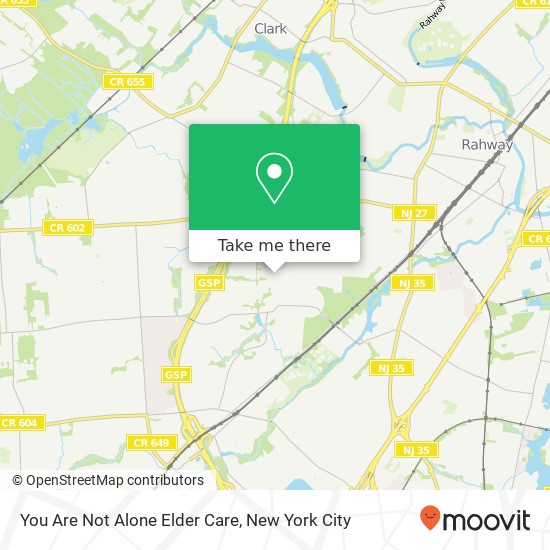 Mapa de You Are Not Alone Elder Care