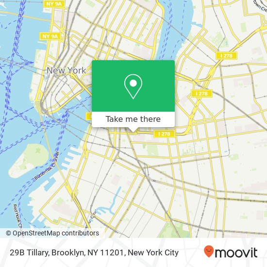 Mapa de 29B Tillary, Brooklyn, NY 11201
