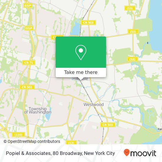 Popiel & Associates, 80 Broadway map