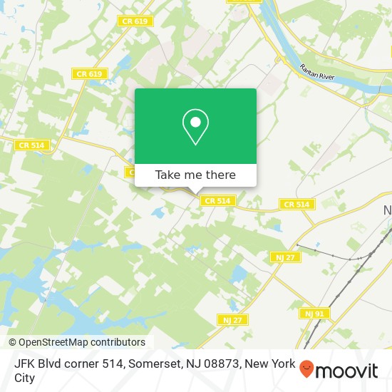 JFK Blvd corner 514, Somerset, NJ 08873 map