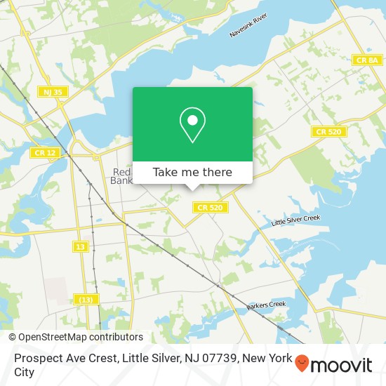 Mapa de Prospect Ave Crest, Little Silver, NJ 07739