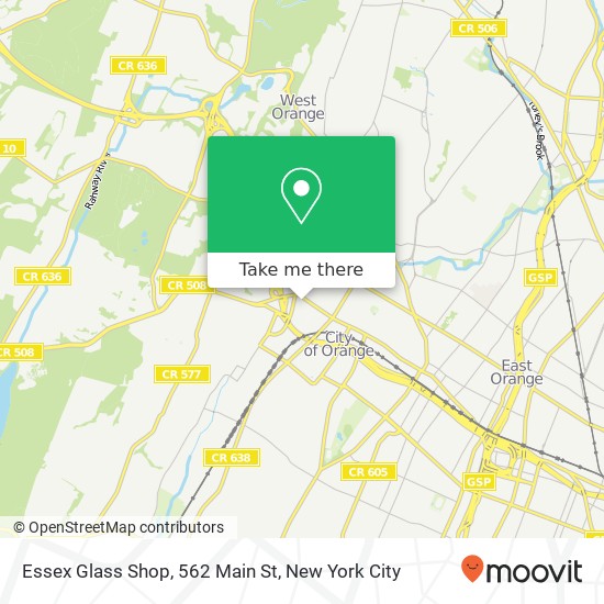 Mapa de Essex Glass Shop, 562 Main St