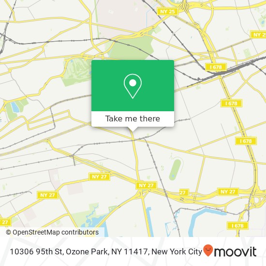 Mapa de 10306 95th St, Ozone Park, NY 11417
