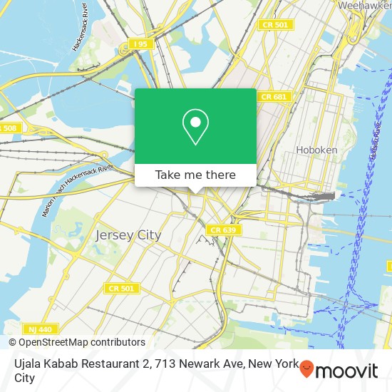 Ujala Kabab Restaurant 2, 713 Newark Ave map