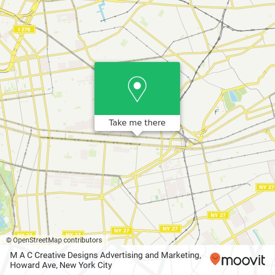 Mapa de M A C Creative Designs Advertising and Marketing, Howard Ave