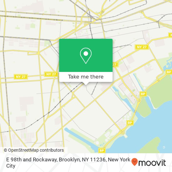 Mapa de E 98th and Rockaway, Brooklyn, NY 11236
